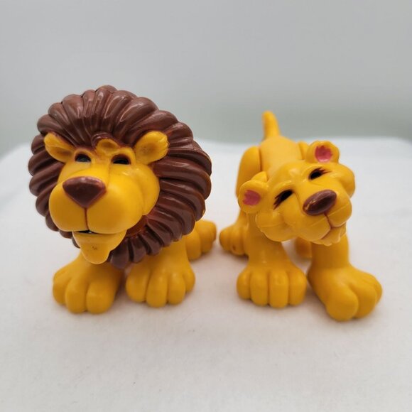 Fisher Price Animal Families LIONS & ELEPHANT Figures Jointed Vintage 1995 - Picture 6 of 11